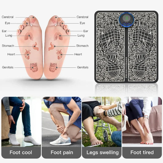 EMS Foot Massager Mat — 8 Modes & 19 Intensity Levels